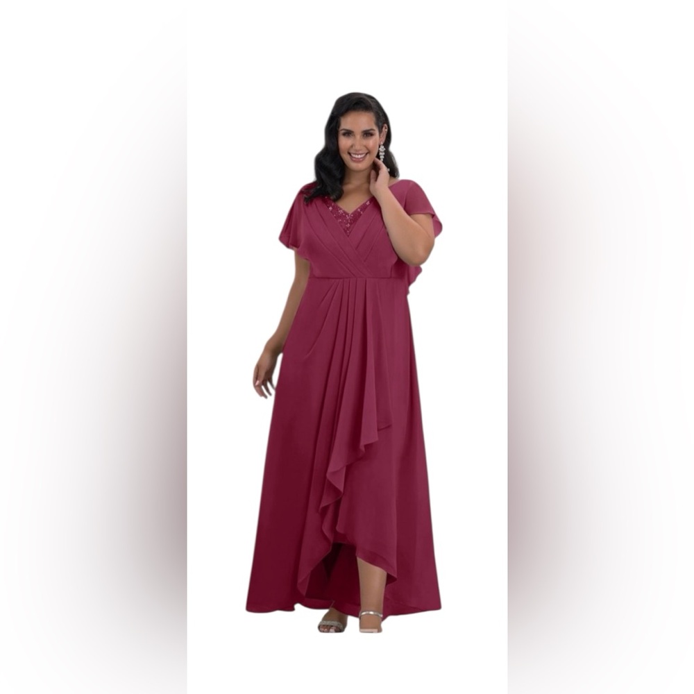 Azazie Eliza Dress In Mulberry